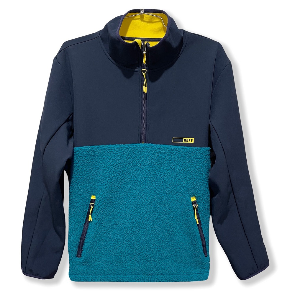 Neff Throw Back Mock Neck 1/4 Zip Pullover Jacket - NWT Mens Large - #45335-CL1